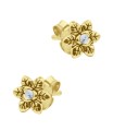 Beautiful Flower CZ Silver Stud Earring STS-6701